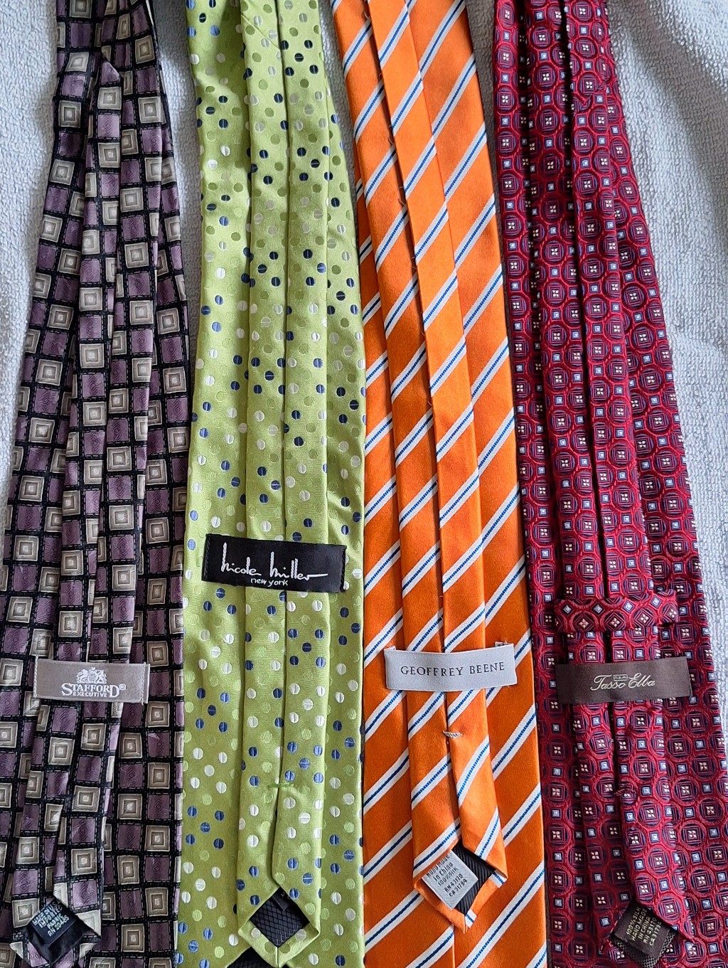 6 Man Ties Bundel .100%Silk Brooks Brothers,Tasso Elba, Nicol Miller, Standford — image 3 of 7